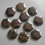 Tiger Iron Australia 6 Angle pocket stone/Hexagon Shape Stones 12/14x50mm A