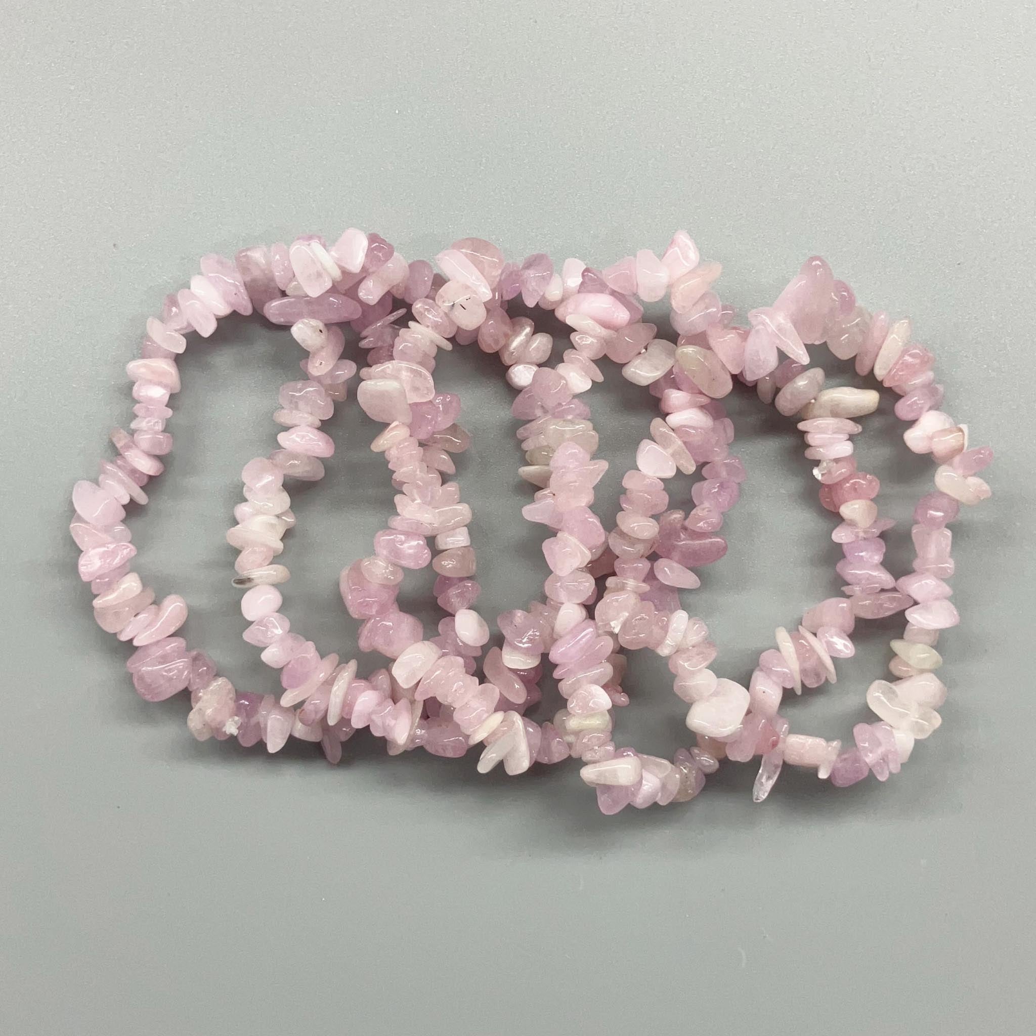bf6feecac5ec479a59662751229fd330-1 Kunzite Chips Bracelet 4/8mm A