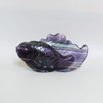 Blue Purple Rainbow Fluorite Fish 150mm AA