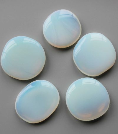 Opalite Smooth Stone 1.6 inch (0.8-1 x 3.5-4.5cm) A