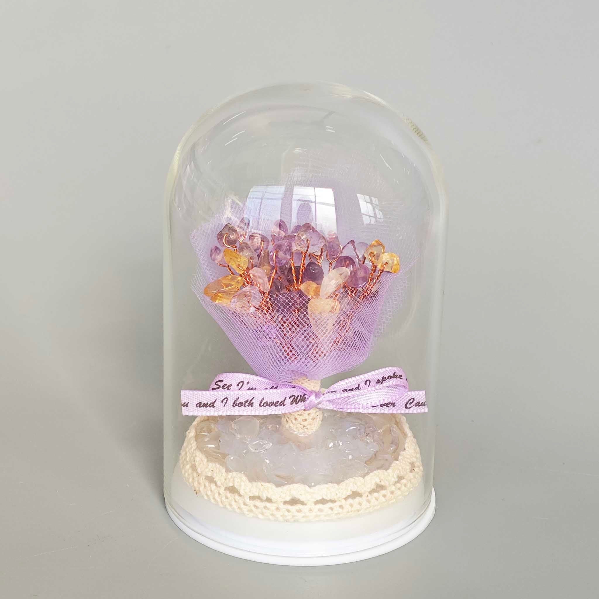 c68f836ad2105de99200774bcf4ec526-1 Ametrine Flower Chips With Glass Bottle 7x11cm A