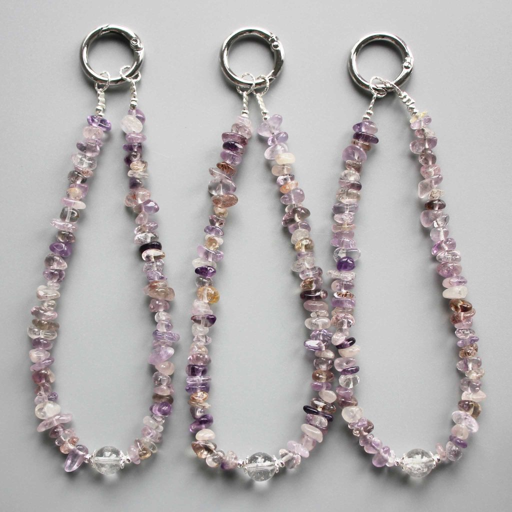 Purple Phantom Quartz Chips Phone Cord 5/10mm A
