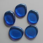 Dark Blue Obsidian Man Made Smooth Stone 1.6 inch (0.8-1 x 3.5-4.5cm) A