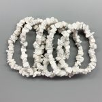 Howlite White Chips Bracelet 4/8mm A