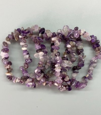 Amethyst Chips Bracelet 4/8mm A/B