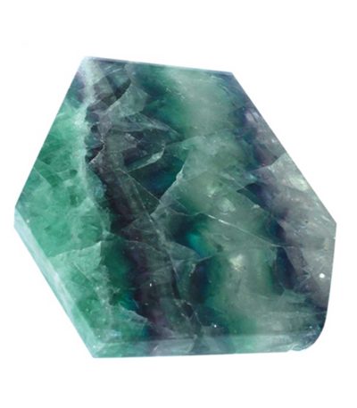 Rainbow Fluorite Slabs With Corner 2.4-3.1 inch (0.9 x 6-8cm) A/A+