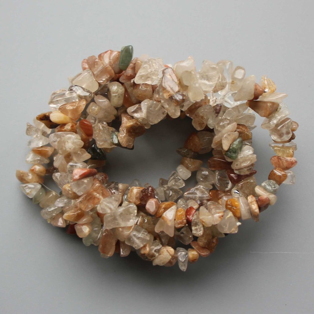 Mix Rutile Quartz Chips Bracelet 4/8mm A