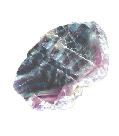 Rainbow Fluorite Natural Edge Slab 3.1-4.7 inch (1-1.2 x 8-12cm) A/A+