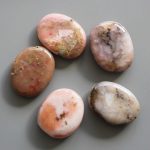 Pink Opal Peru Smooth Stone 1.6 inch (0.8-1 x 3.5-4.5cm) A/B