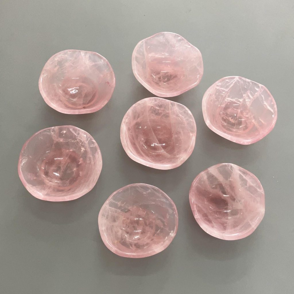 Rose Quartz Freeform Bowl 2.4 inch (6cm) A/A+