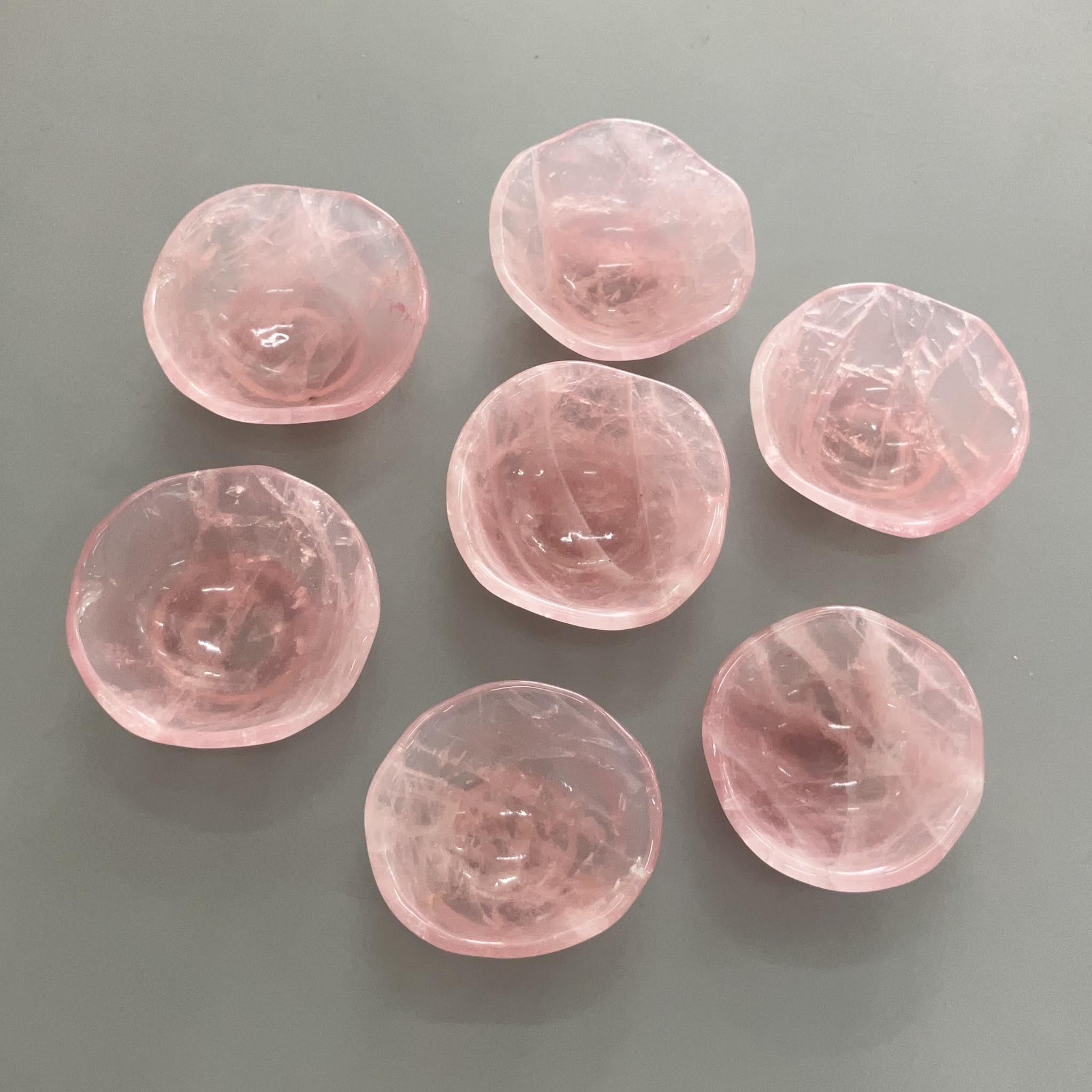 cd8e92843694cfa90a5b604022a087ac-1 Rose Quartz Freeform Bowl 2.4 inch (6cm) A/A+