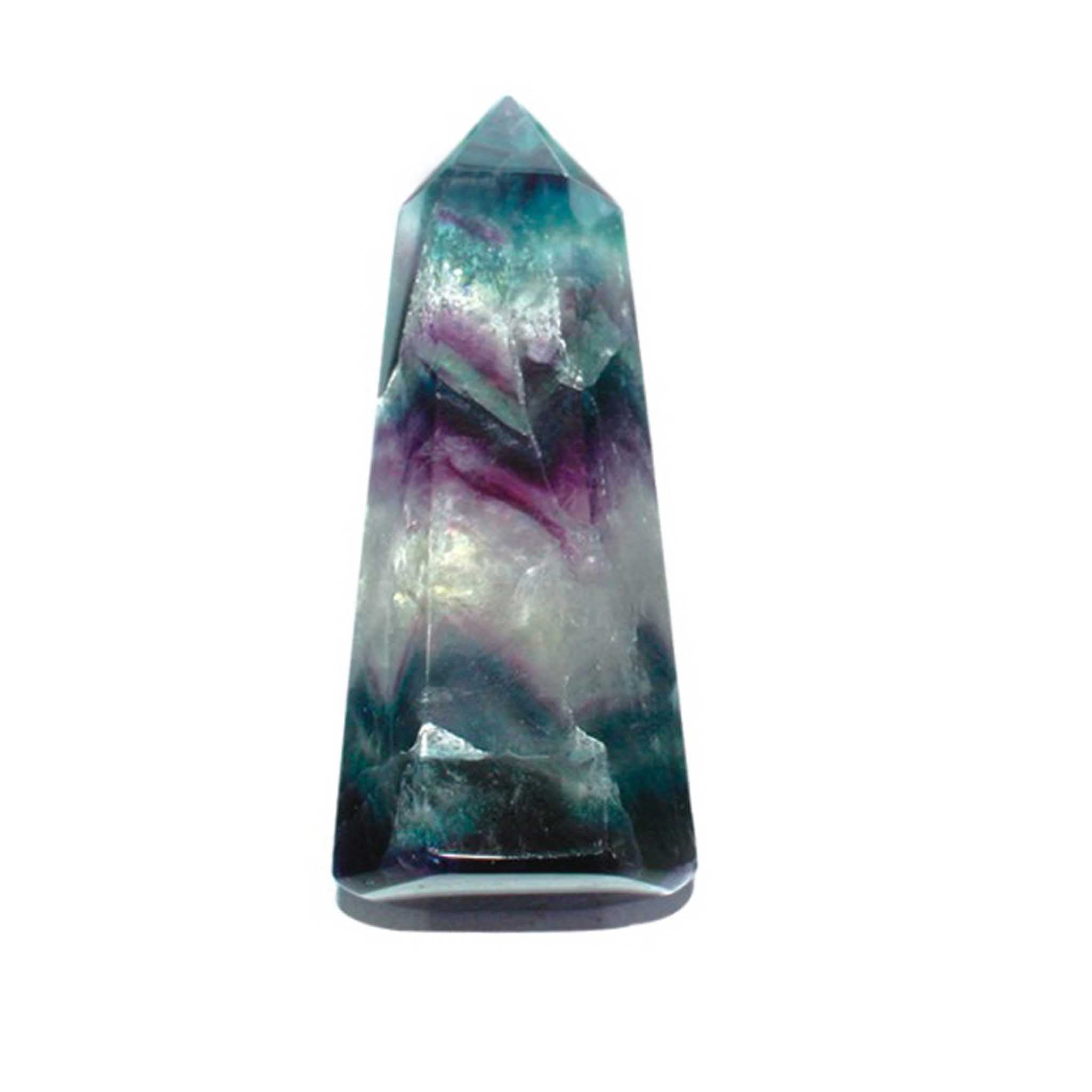 d080caee75359f104d6baa1426982288-1 Rainbow Fluorite Tappered Single Point 2.4 inch (2 x 3 x 6cm) A/A+