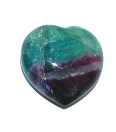 Rainbow Fluorite Heart 1.4 inch (2 x 3.5 x 3.5cm) A/A+