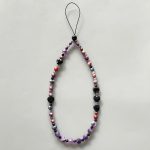 Mix Stone Phone Strap 9 inch 23cm #10 紫晶, 黑曜石 (Grade TBC)