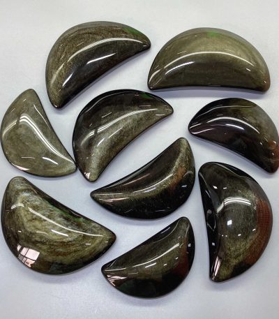 Golden Obsidian Moon 2.4-3.6 inch ( 6-9cm) A/A+