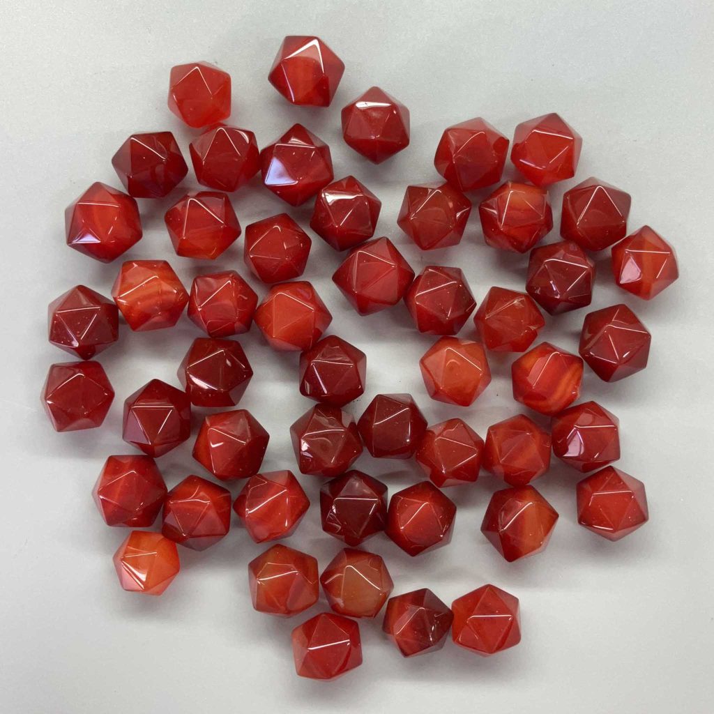 Carnelian Icosahedron FLD 15mm A