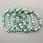 Green Amazonite Round Bracelet 18cm 8mm A/B