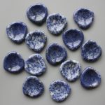 Snow Blue Quartz Heart Thumb Stone 1.6 inch (0.65 x 4 x 4cm) A