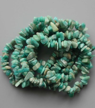 Green Amazonite Chips Bracelet 4/8mm A