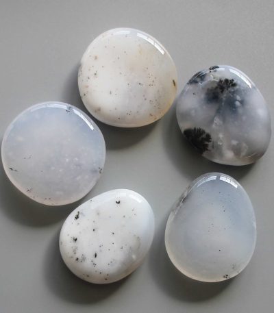 Dendrile Opal Smooth Stone 1.6 inch (0.8-1 x 3.5-4.5cm) A