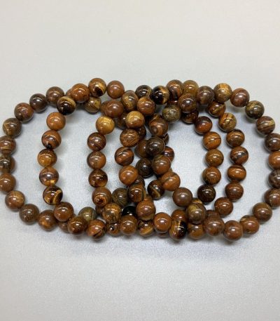 Golden Tiger Eye Round Bracelet 18cm 8mm A/B