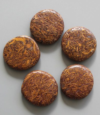 Brown & Yellow Jasper Smooth Stone 1.6 inch (0.8-1 x 3.5-4.5cm) A