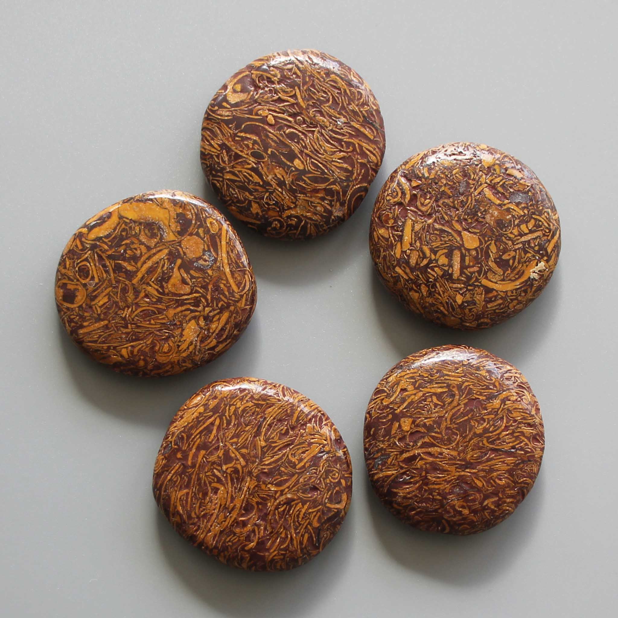 dabda15b982a94843d176b6b9914ea1f-1 Brown & Yellow Jasper Smooth Stone 1.6 inch (0.8-1 x 3.5-4.5cm) A