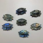 Labradorite Lotus Flower 8×25×38mm AA