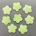 Lemon Chrysoprase Flower Shape Thumb Stone 1.6 inch (0.65 x 4 x 4cm) A+/AA