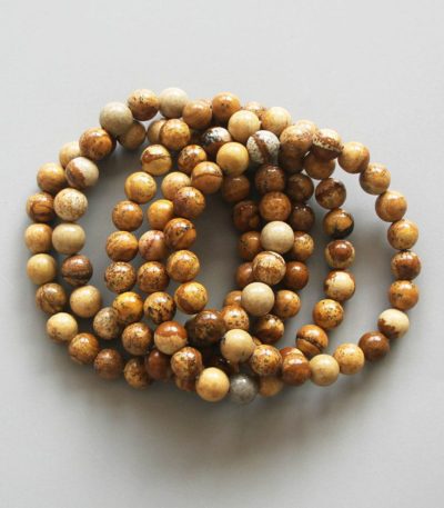 Picture Jasper Round Bracelet 18cm 8mm A
