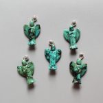 Turquoise Africa Simple angel pendant with silver S052 25mm A