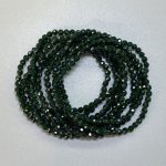 Green Sandstone Faceted Round Bracelet 4mm A