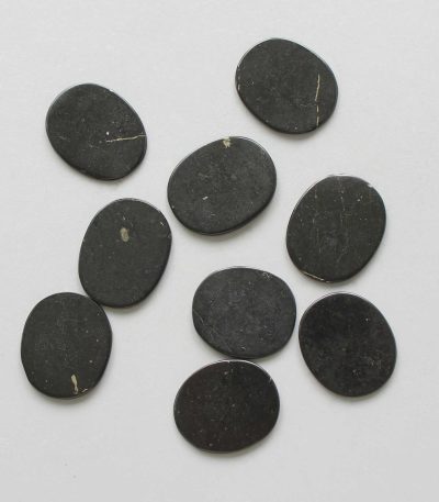 Shungite Oval Slice 1.2 inch (0.2 x 2.5 x 3cm) A