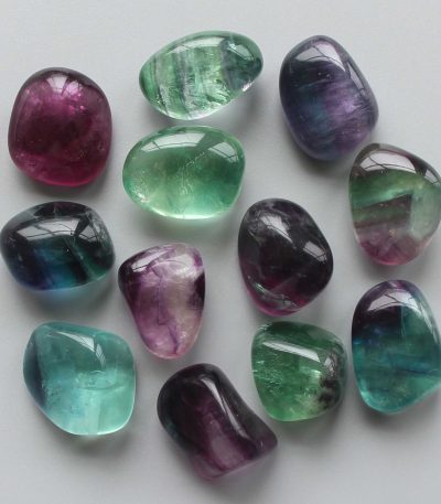 Purple Fluorite Tumble Stone 1 inch (2-3cm) A+/AA