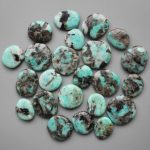 Green Amazonite With Black Spot Smooth Stone 1.6 inch (0.8-1 x 3.5-4.5cm) A/B