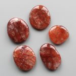 Strawberry Natural Quartz Brazil Smooth Stone 1.6 inch (0.8-1 x 3.5-4.5cm) A+/AA