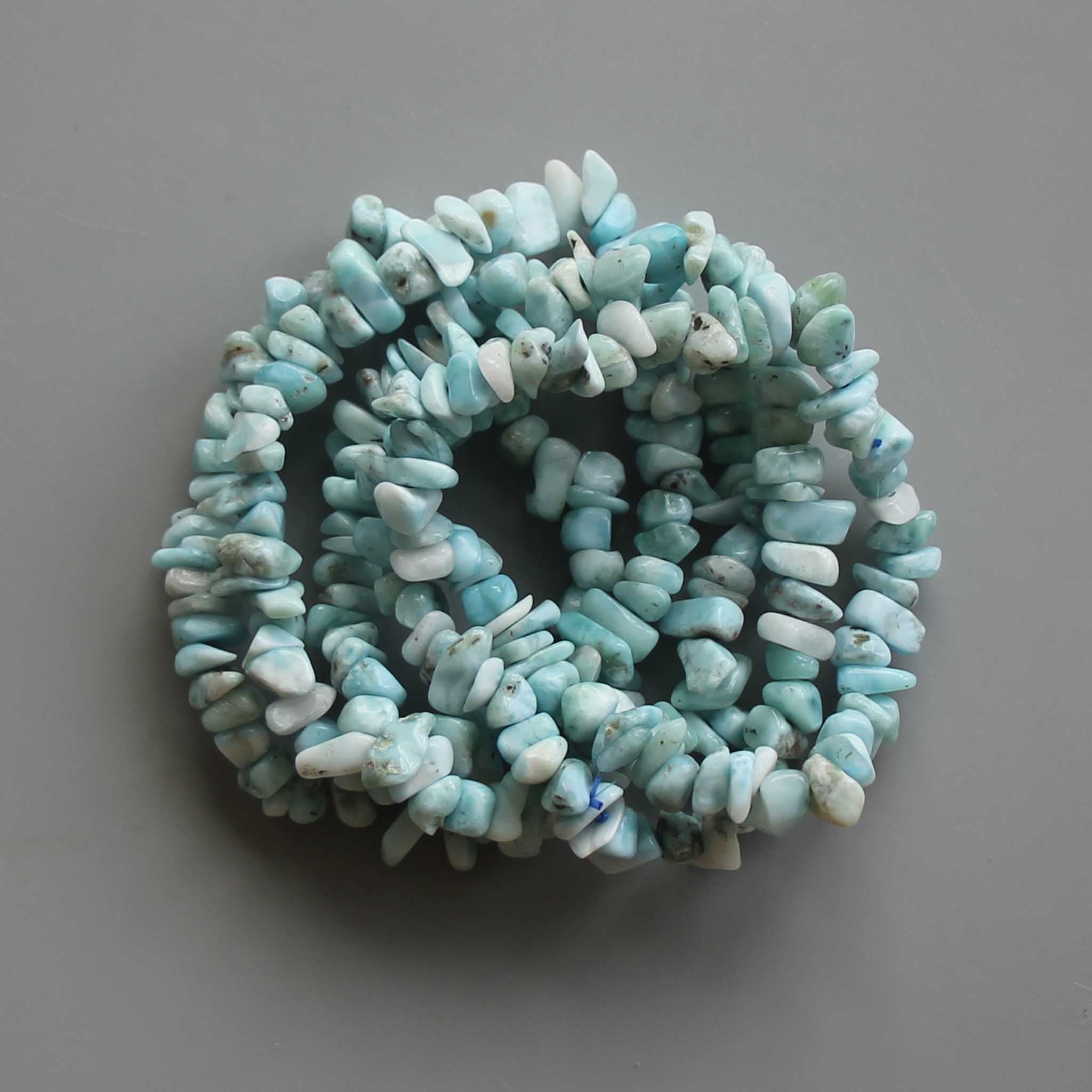 e050d64f281b29b92845f6cd0557b3fe-1 Larimar Chips Bracelet 4/8mm A+/AA