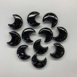 Black Obsidian Moon 1.4 inch (1.1 x 3.5cm) A