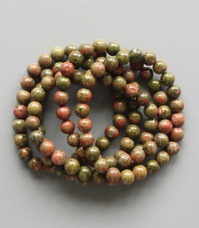 Unakite Round Bracelet 18cm 8mm A/B