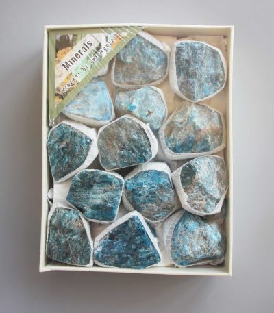 Blue Apatite Rough Box Set 40x135x175mm A