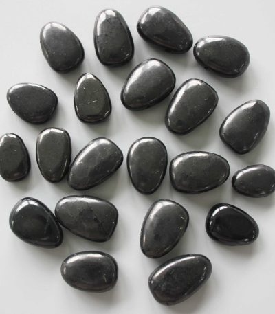 Shungite Tumble Pendant With Cross Hole 2.5mm 1.2 inch (2.5-3.2cm) A
