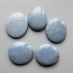 Angelite Smooth Stone 1.6 inch (0.8-1 x 3.5-4.5cm) A/A+