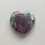 Rainbow Fluorite Heart 1.2 inch (1.3 x 3 x 3cm) A/A+