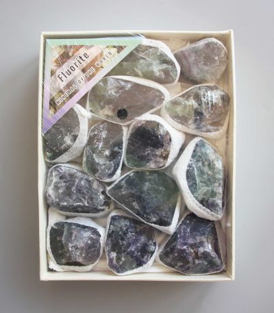 Rainbow Fluorite Rough Box Set 40x135x175mm A