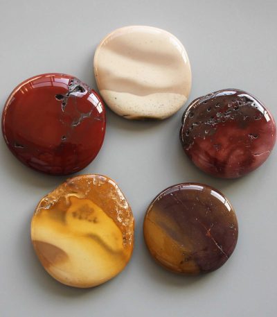 Mookaite Smooth Stone 1.6 inch (0.8-1 x 3.5-4.5cm) A/B