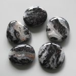 Zebra Lace Agate Smooth Stone 1.6 inch (0.8-1 x 3.5-4.5cm) A