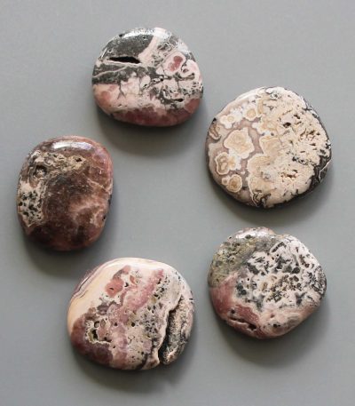 Rhodochrosite Argentina Smooth Stone 1.6 inch (0.8-1 x 3.5-4.5cm) A/B