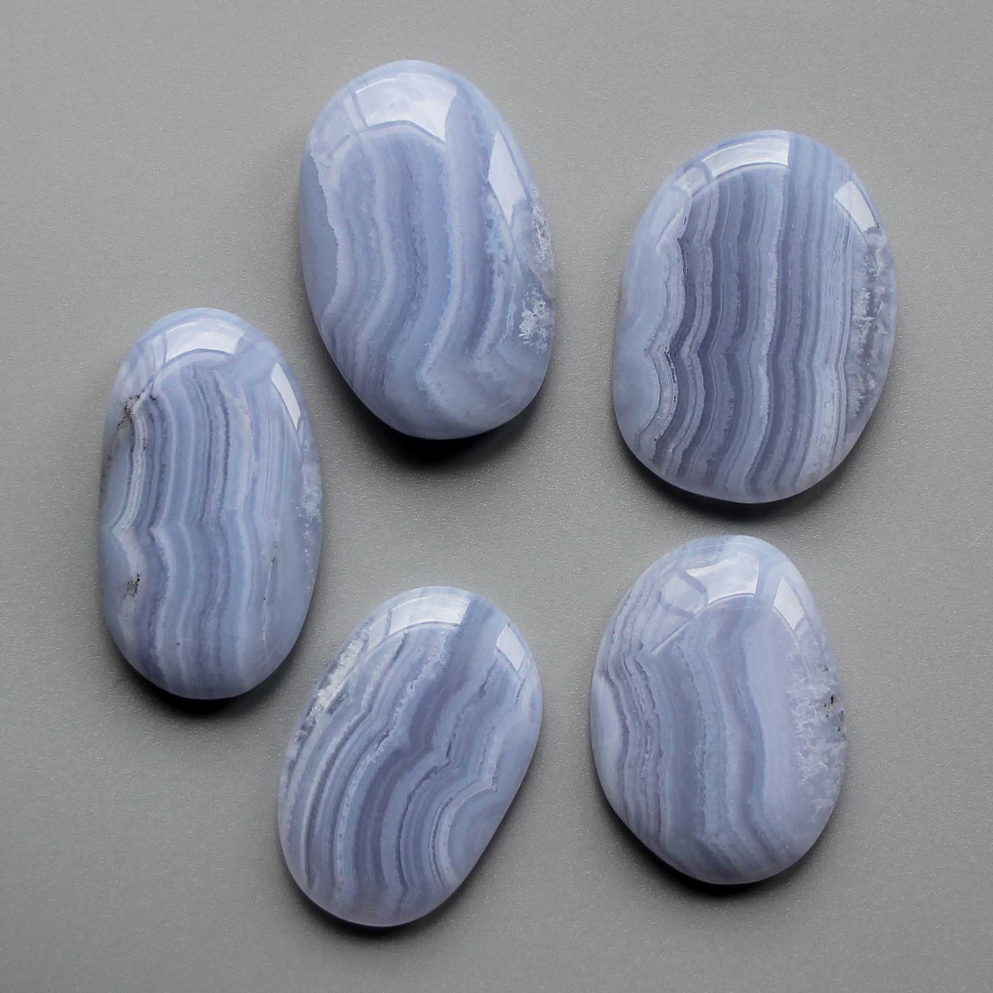 f15ee97713c4f4f22b0c9fe5e1b39458-1 Blue Lace Agate Smooth Stone 1.6 inch (0.8-1 x 3.5-4.5cm) A+/AA