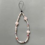 Mix Stone Phone Strap 9 inch 23cm #2 粉晶, 粉红奥宝 (Grade TBC)