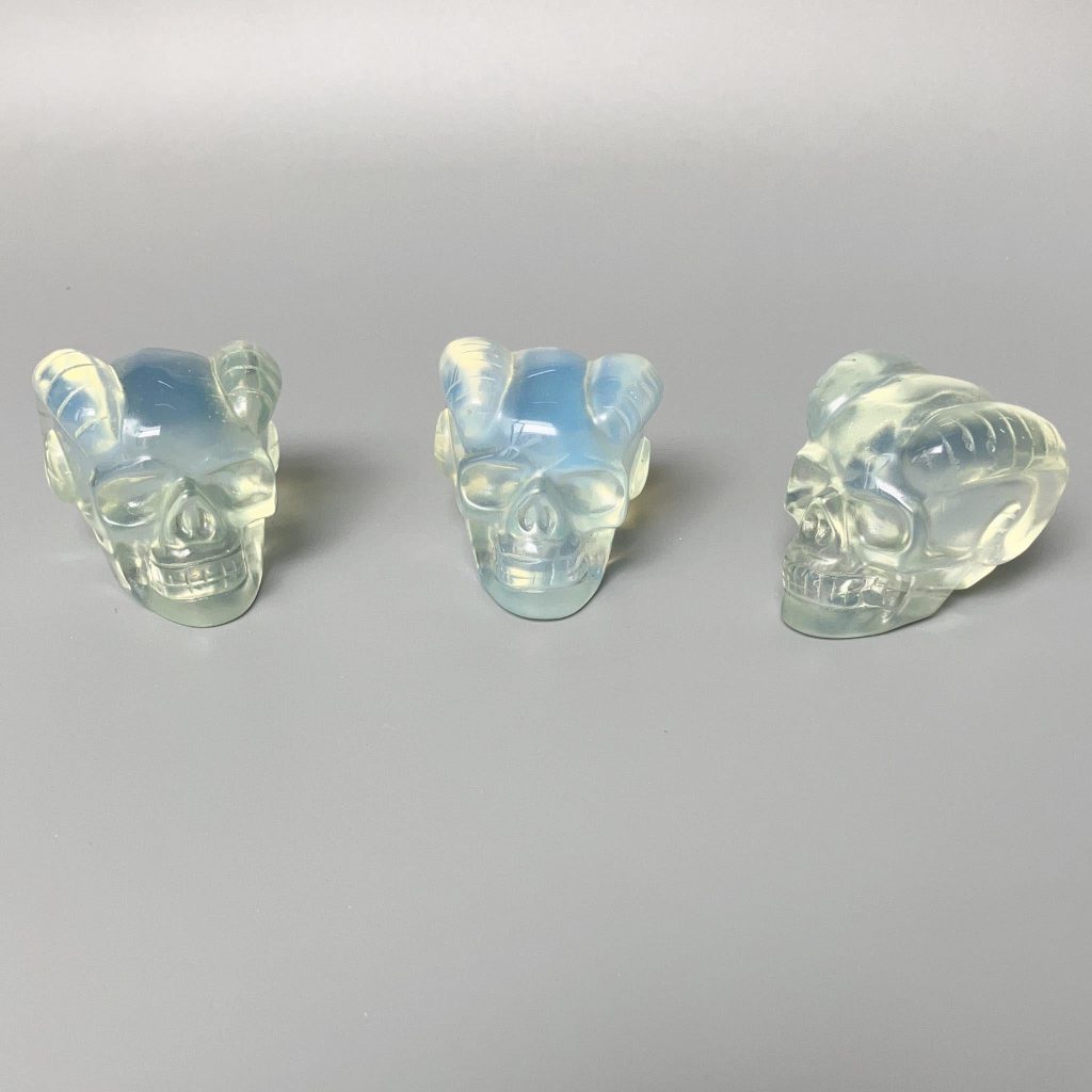 Opalite Sheep Horn Skull 2 inch( 5cm) A/A+